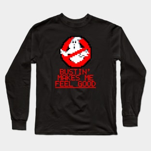 Bustin Ghost Red Long Sleeve T-Shirt